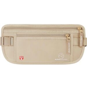 Tan Beige RFID Secure Belt Bag